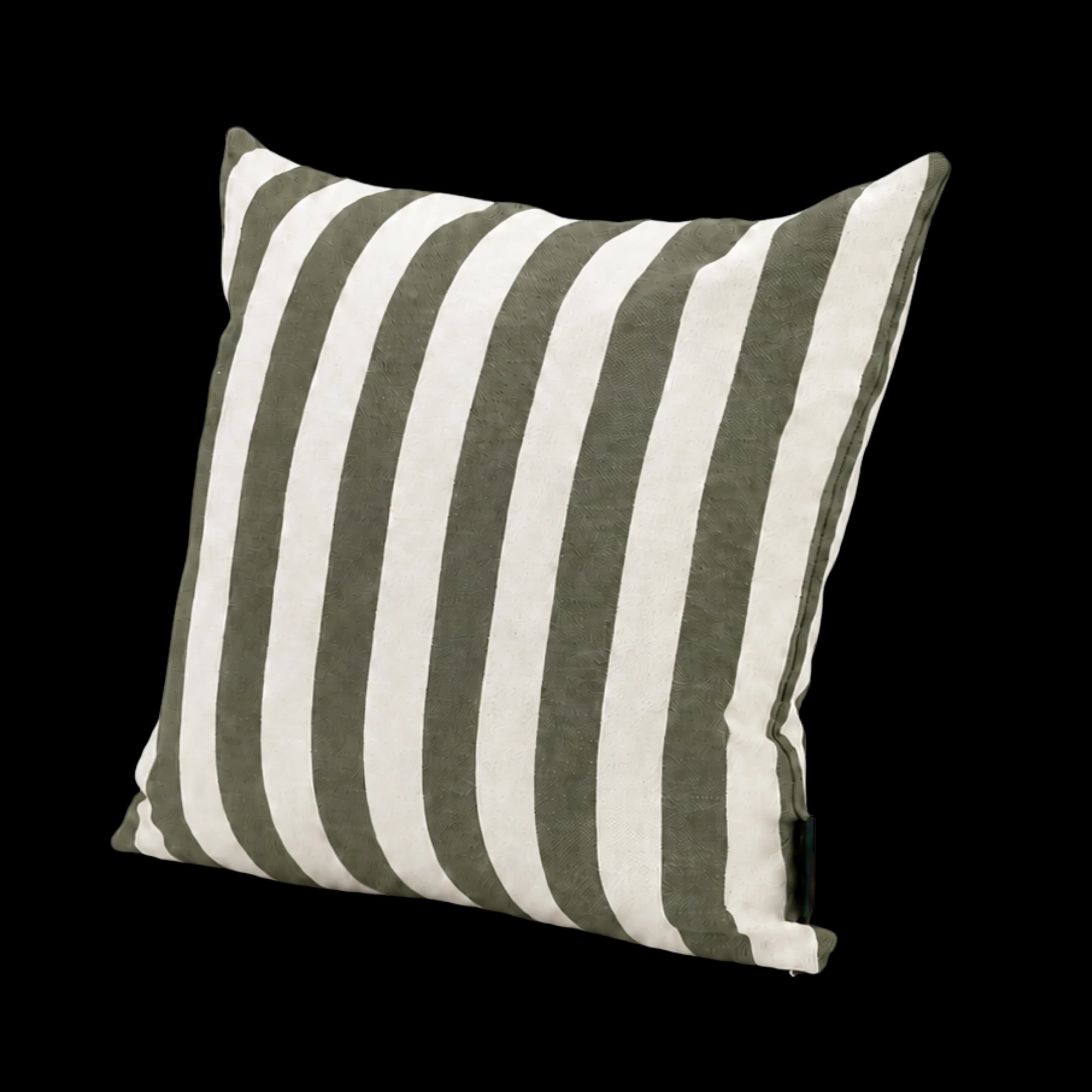 Mosaroma Rain Stripe Moss & Ivory Dekokissen – Green Collection