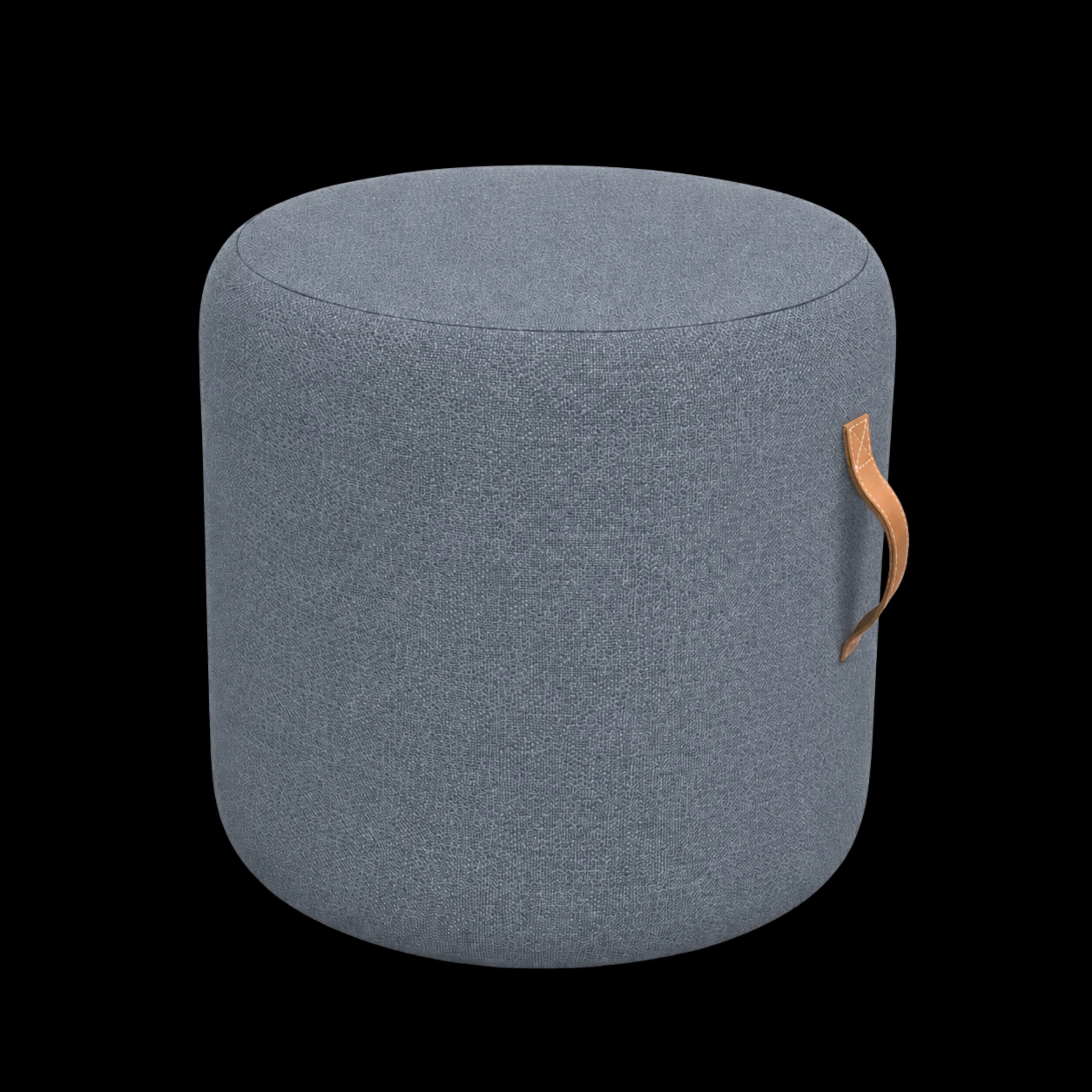 Mosaroma Rocky Mountain Mist Gray Pouf – Blue Collection