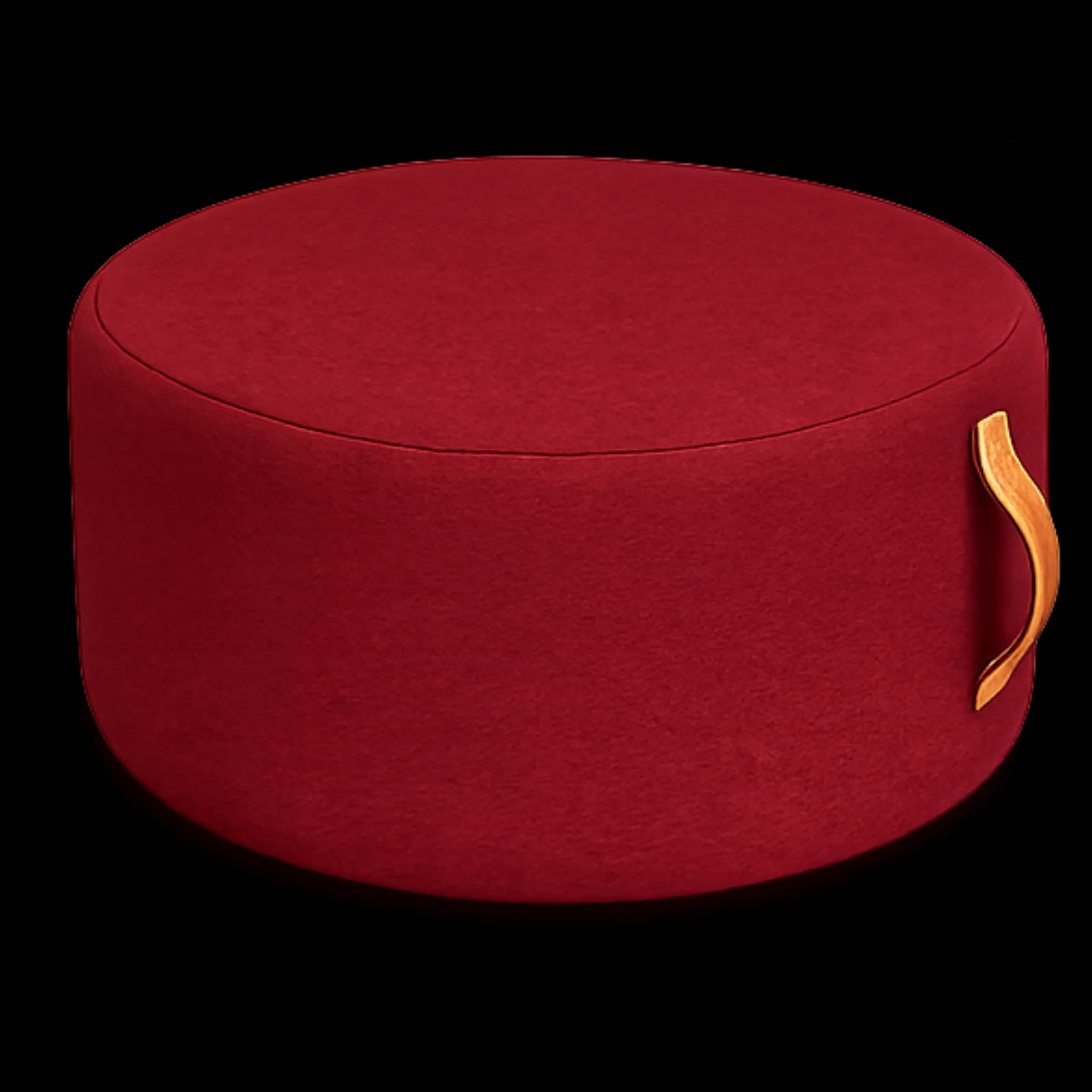 Mosaroma Rocky Mountain Crimson Red Pouf – Red Collection